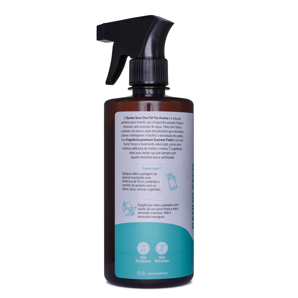 Banho a Seco One Pet Via Aroma - 500 ml Lateral esquerda