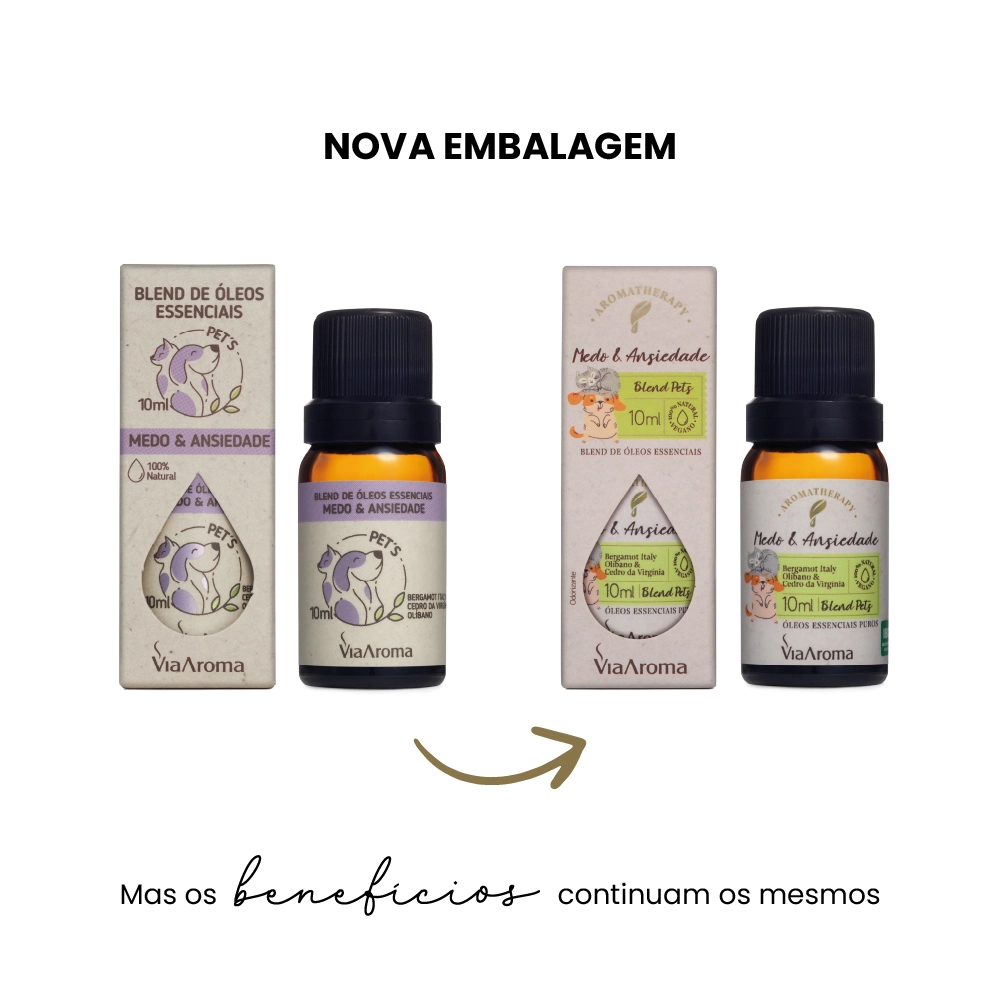 Blend de Ãleos Essenciais Pets Medo e Ansiedade Via Aroma - 10ml Antes e depois Blend de Ãleos Essenciais Pets Medo e Ansiedade Via Aroma - 10ml Antes e depois