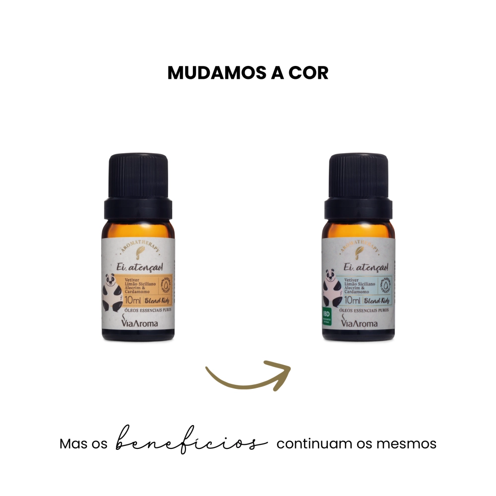 Blend de Ãleos Essenciais Kids Ei, atenção! Via Aroma - 10ml Antes x Depois Blend de Ãleos Essenciais Kids Ei, atenção! Via Aroma - 10ml Antes x Depois
