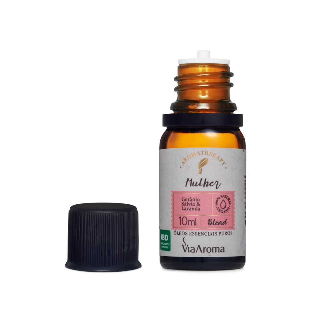 Blend de Ãleos Essenciais Mulher Via Aroma - 10ml sem tampa Blend de Ãleos Essenciais Mulher Via Aroma - 10ml sem tampa