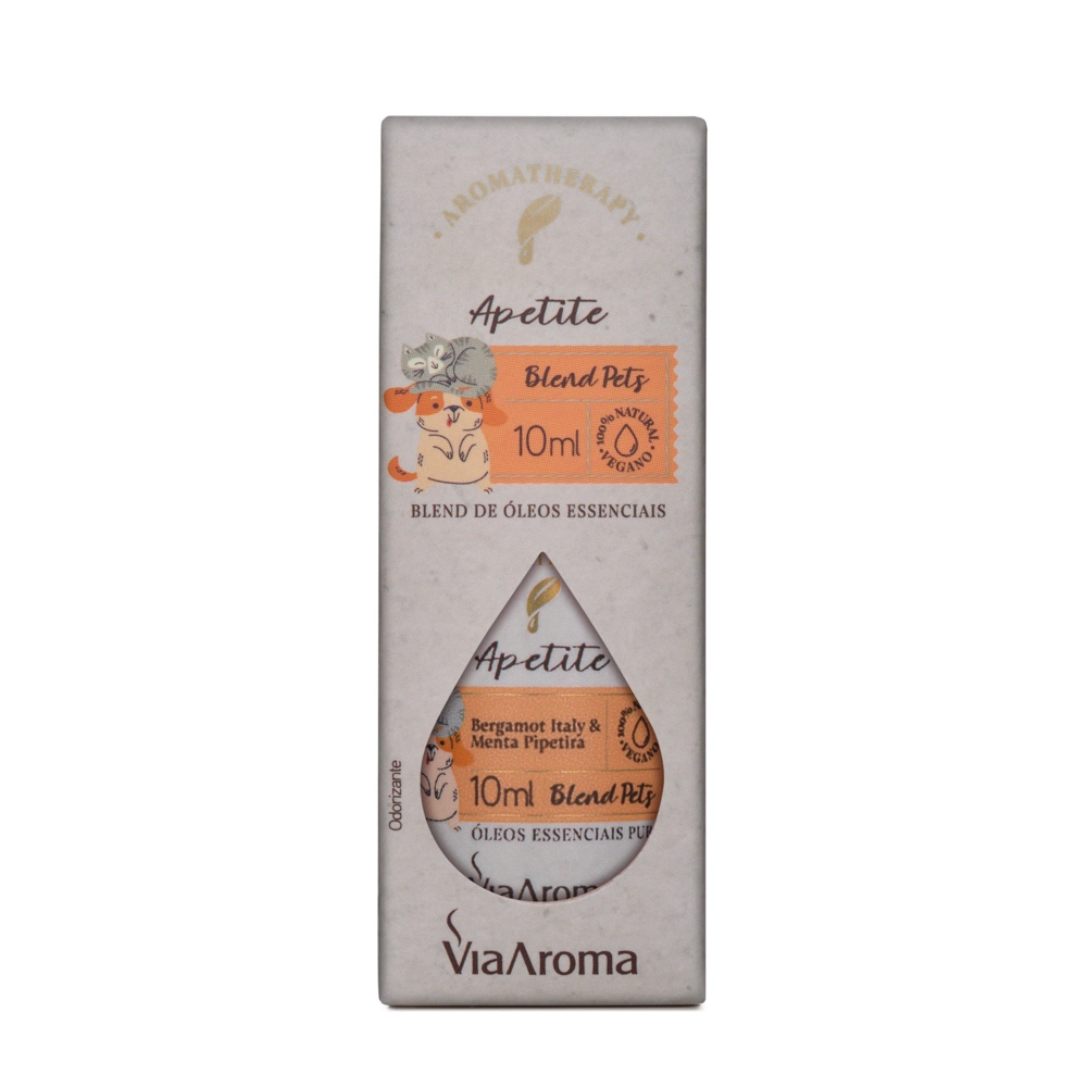 Blend de Óleos Essenciais Pets Apetite Via Aroma - 10ml Embalagem 