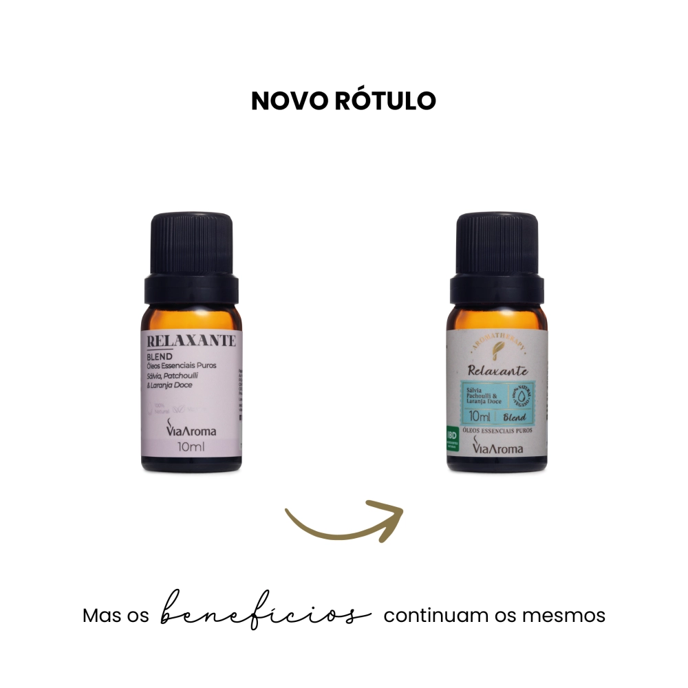 Blend de Óleos Essenciais Relaxante Via Aroma - 10ml Antes x depois