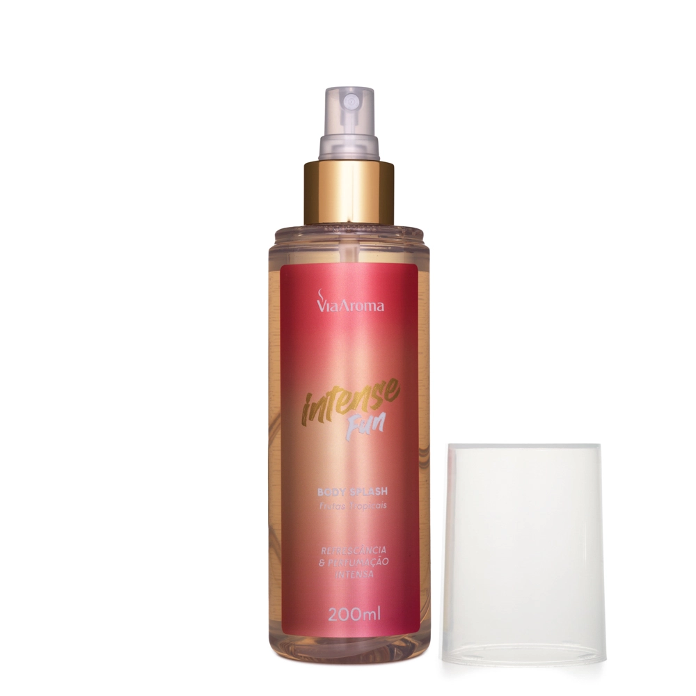 Body Splash Desodorante Intense Fun Via Aroma - 200ml Sem tampa