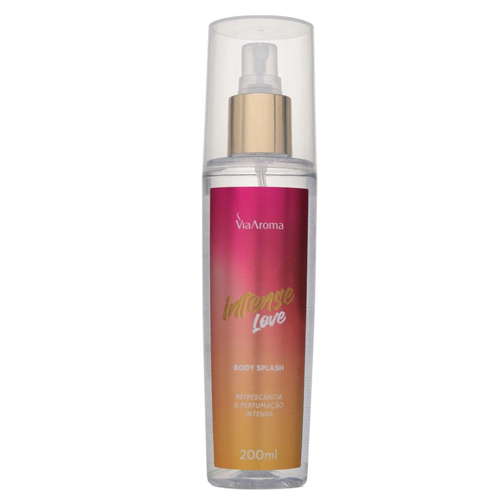 Body Splash Desodorante Intense Love Via Aroma - 200ml Frente