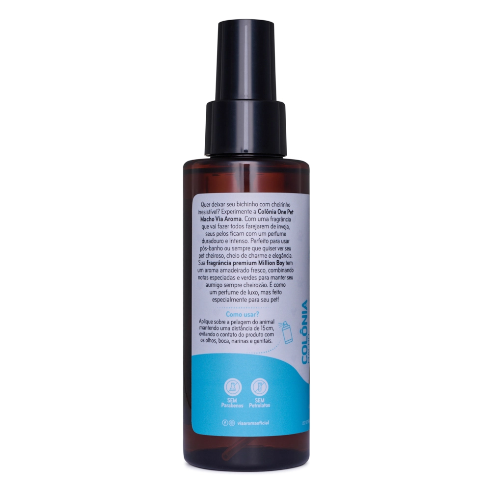 Colônia One Pet Macho Via Aroma – 120 ml Lateral direita 