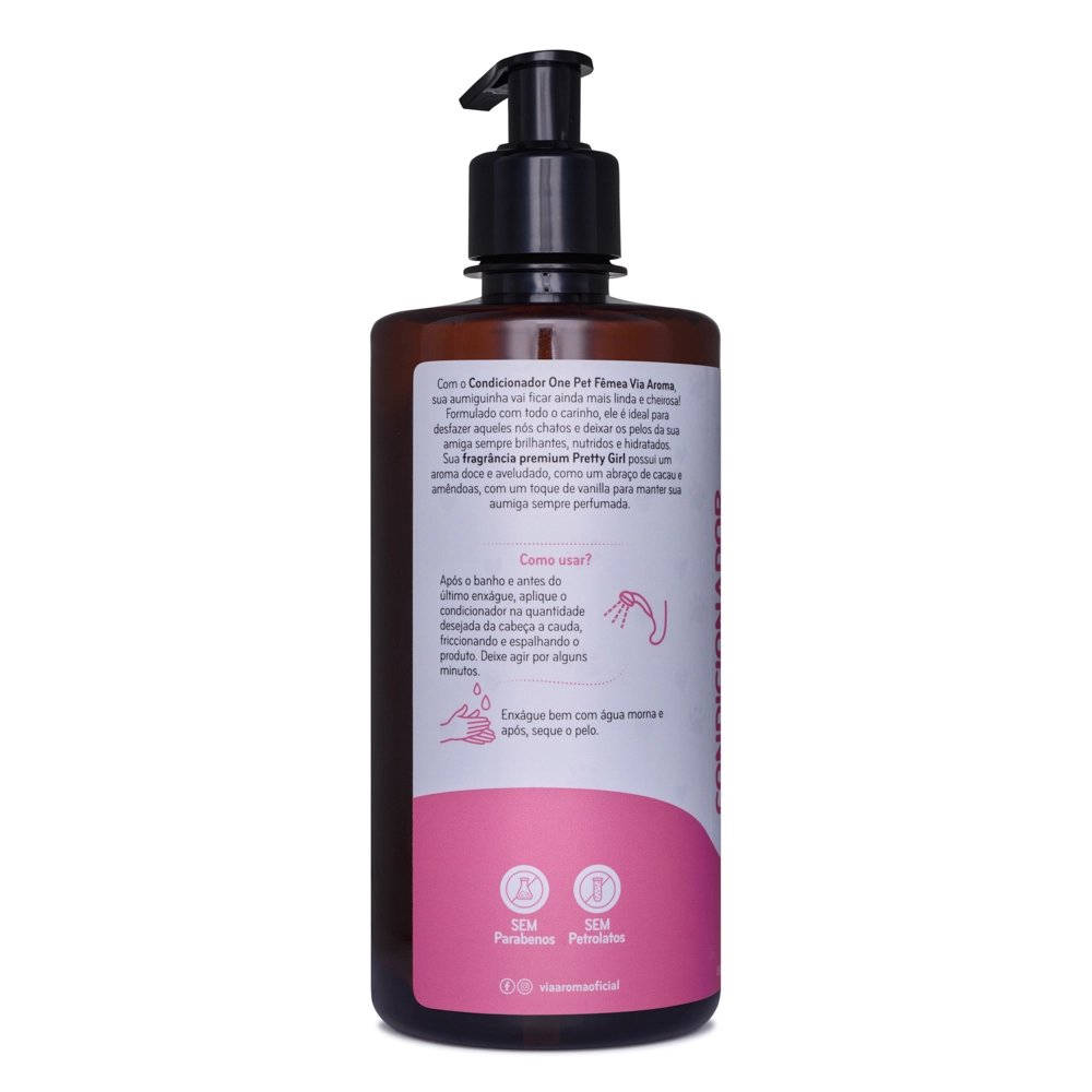 Condicionador One Pet Fêmea Via Aroma – 500 ml Lateral esquerda