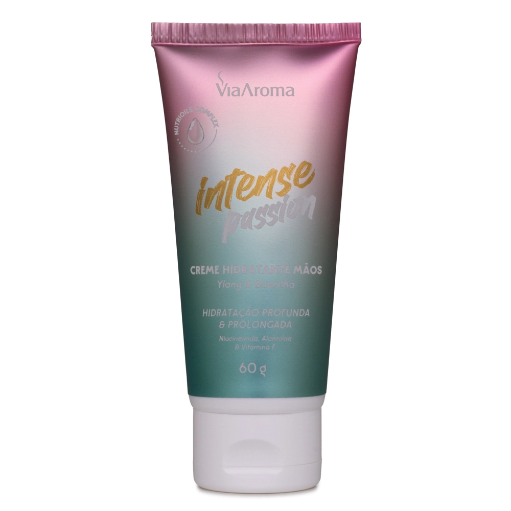 Creme Hidratante Desodorante Mãos Intense Passion Via Aroma - 60g frente