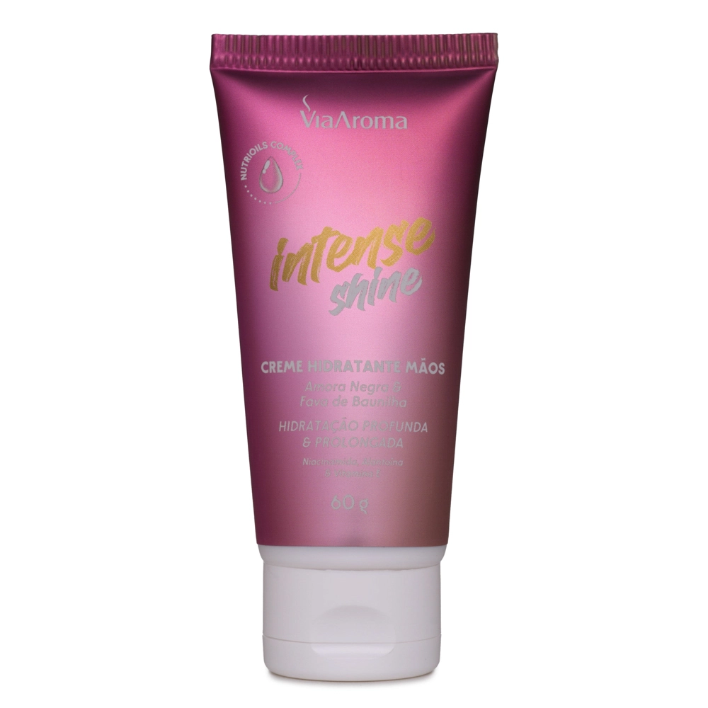 Creme Hidratante Desodorante Mãos Intense Shine Via Aroma - 60g Frente