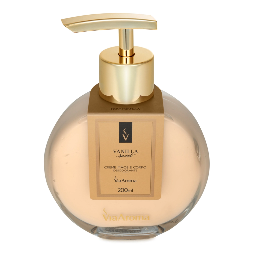 Creme MÃ£os e Corpo Desodorante Vanilla Via Aroma - 200ml em cima