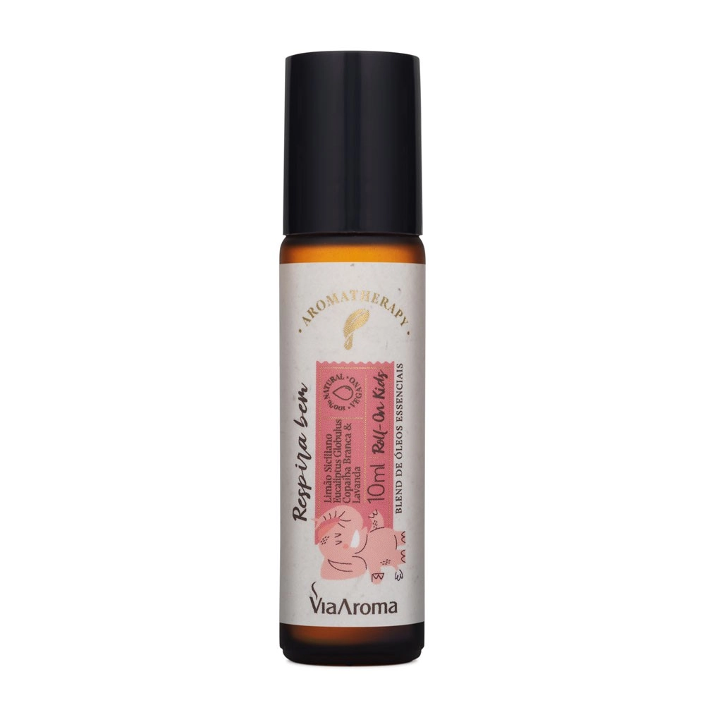 Roll-on Óleos Essenciais Kids Respira bem Via Aroma - 10ml Com tampa Roll-on Óleos Essenciais Kids Respira bem Via Aroma - 10ml Com tampa