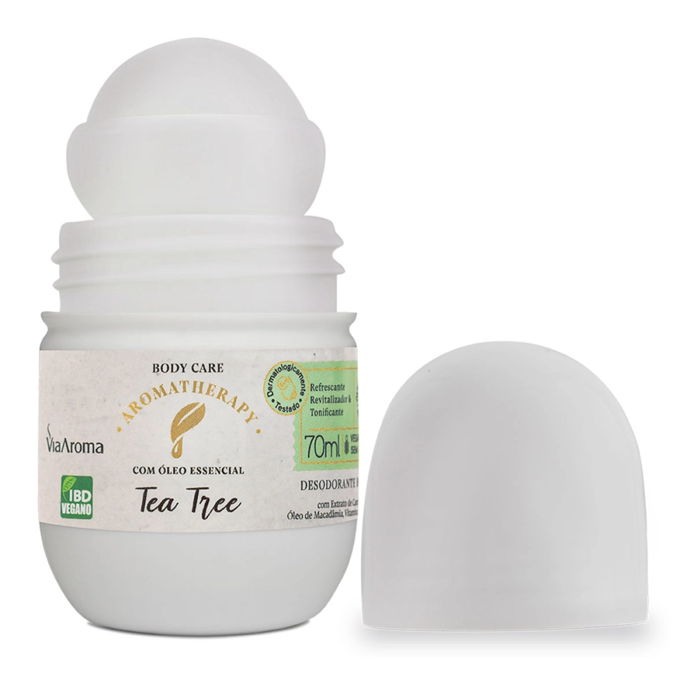 Desodorante Roll-On Tea Tree Aromatherapy Via Aroma – 70ml Tampa