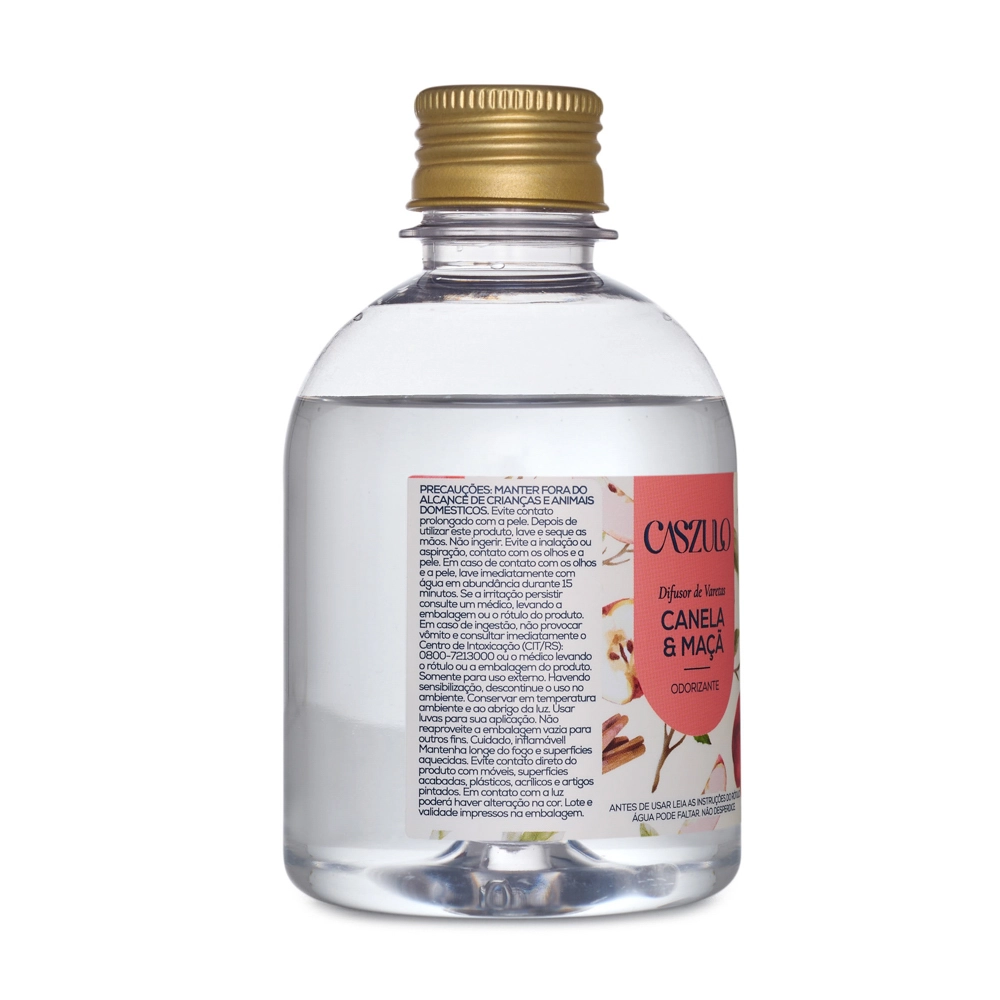 Difusor de Varetas Canela e Maça Caszulo - 250ml Traseira