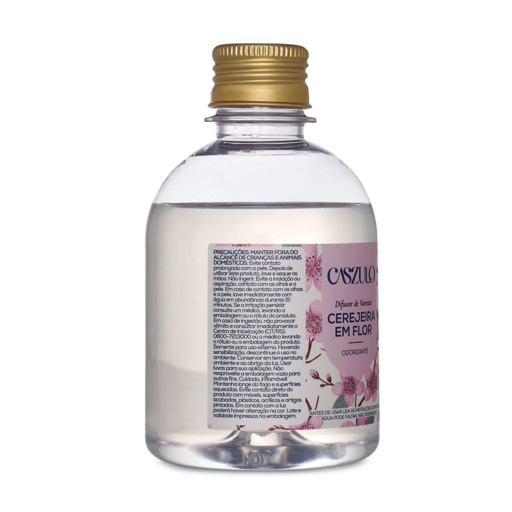 Difusor de Varetas Cerejeira em Flor Caszulo - 250ml Traseira Difusor de Varetas Cerejeira em Flor Caszulo - 250ml Traseira