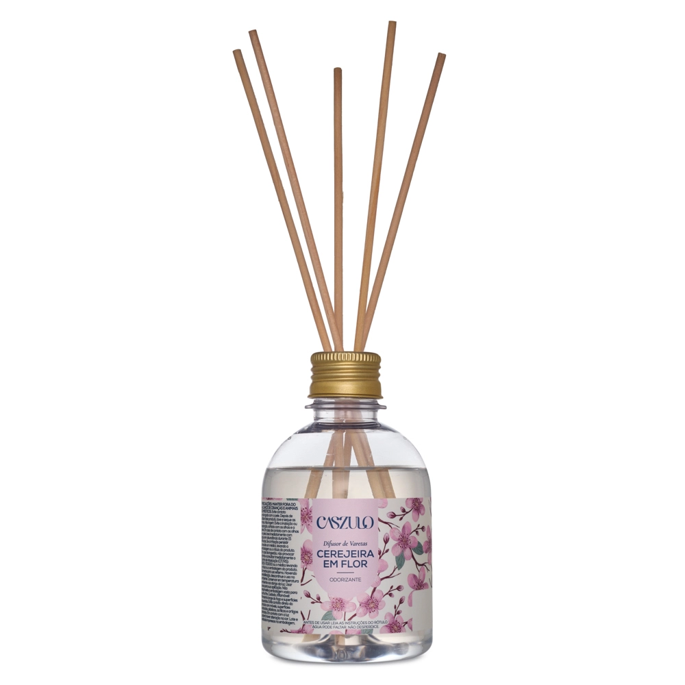 Difusor de Varetas Cerejeira em Flor Caszulo - 250ml Frente Difusor de Varetas Cerejeira em Flor Caszulo - 250ml Frente