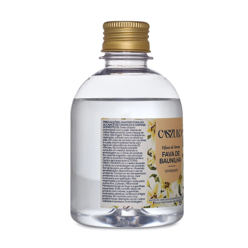 Difusor de Varetas Fava de Baunilha Caszulo - 250ml Traseira