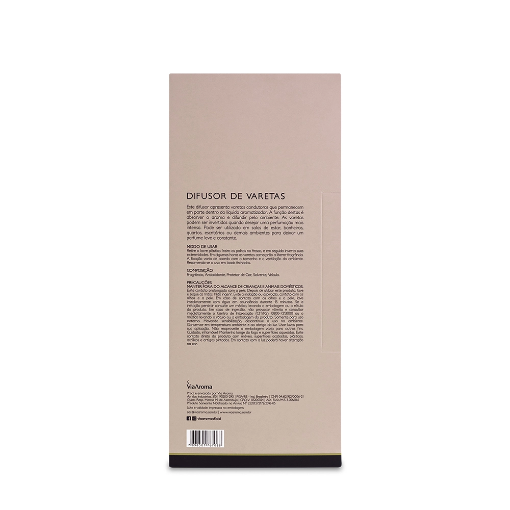 Difusor de Varetas Jasmim Branco Via Aroma - 200ml