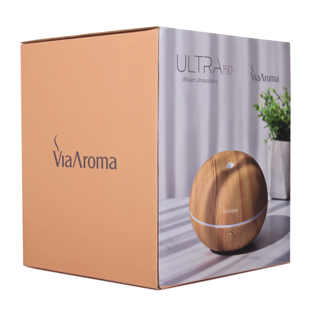 Difusor Ultrassônico ULTRA Madeira 150ml Via Aroma Caixa logo