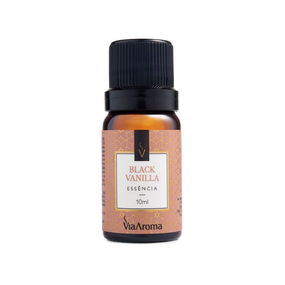 Essência Black Vanilla Via Aroma - 10ml Frente