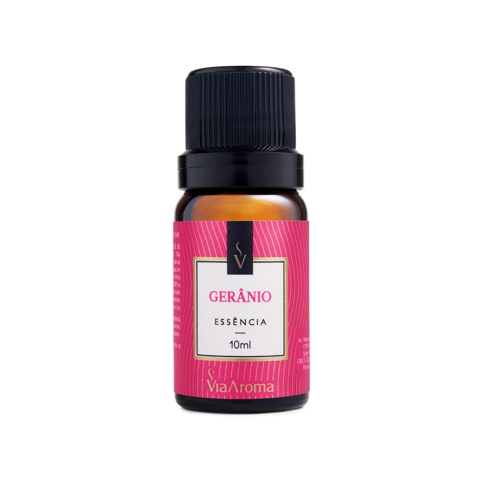 Essência Gerânio Via Aroma - 10ml Frente