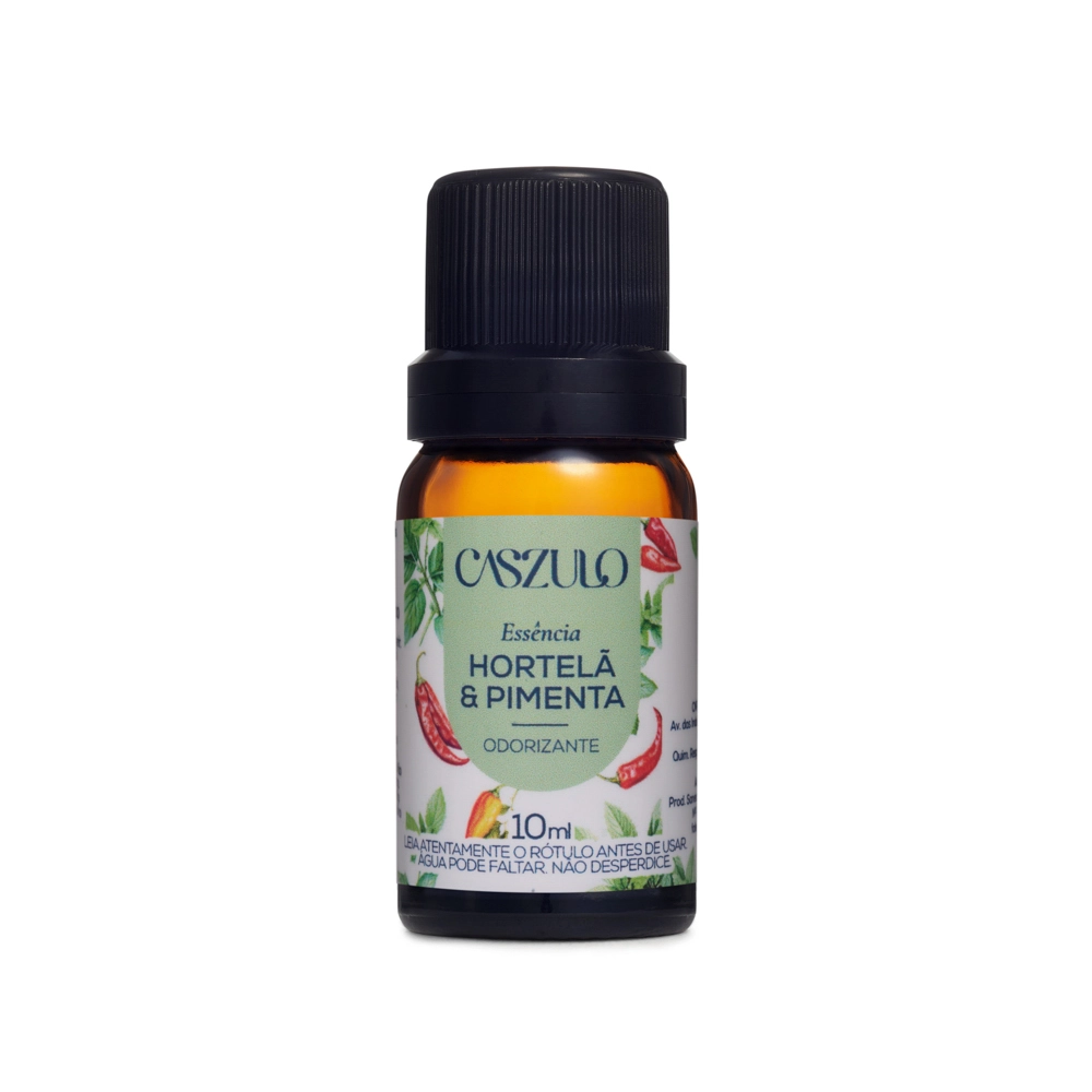 Essência Hortelã Pimenta e Caszulo - 10ml Frente