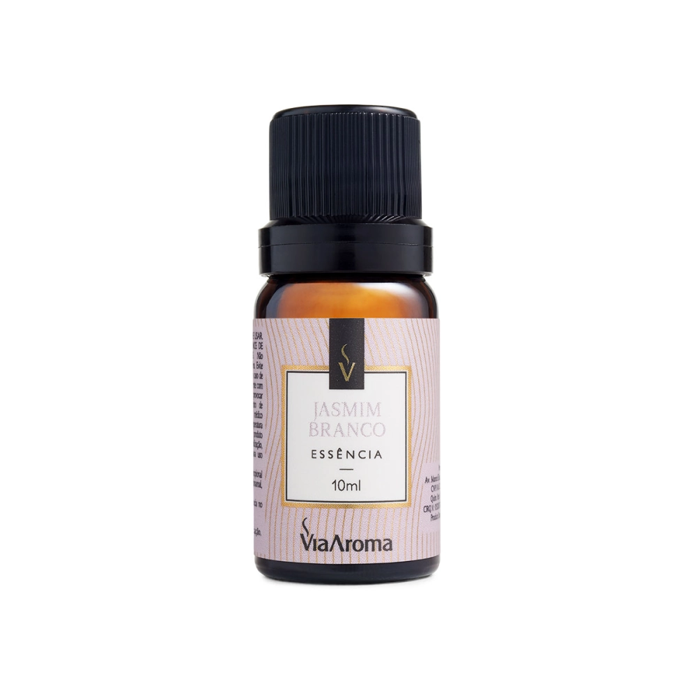 Essência Jasmim Branco Via Aroma - 10ml Frente