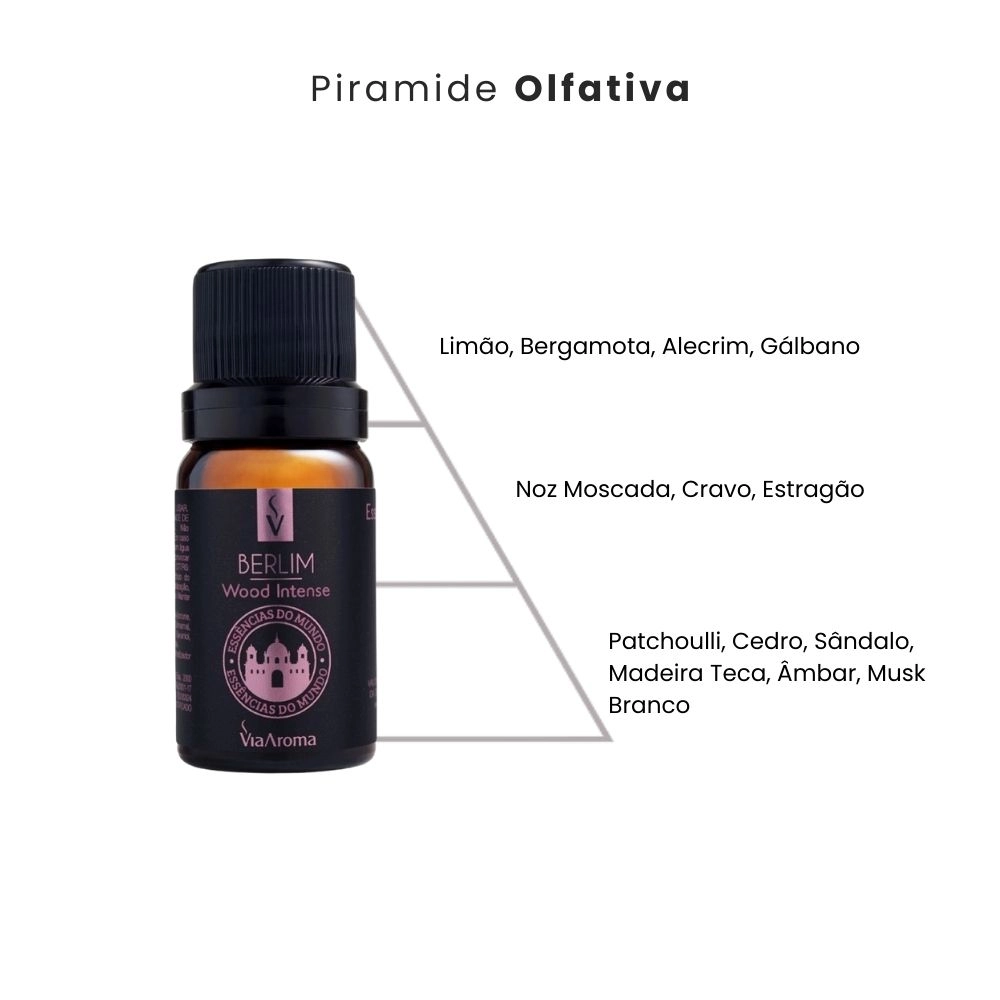 Essência Berlim Wood Intense Linha Mundo Via Aroma - 10ml Essência Berlim Wood Intense Linha Mundo Via Aroma - 10ml