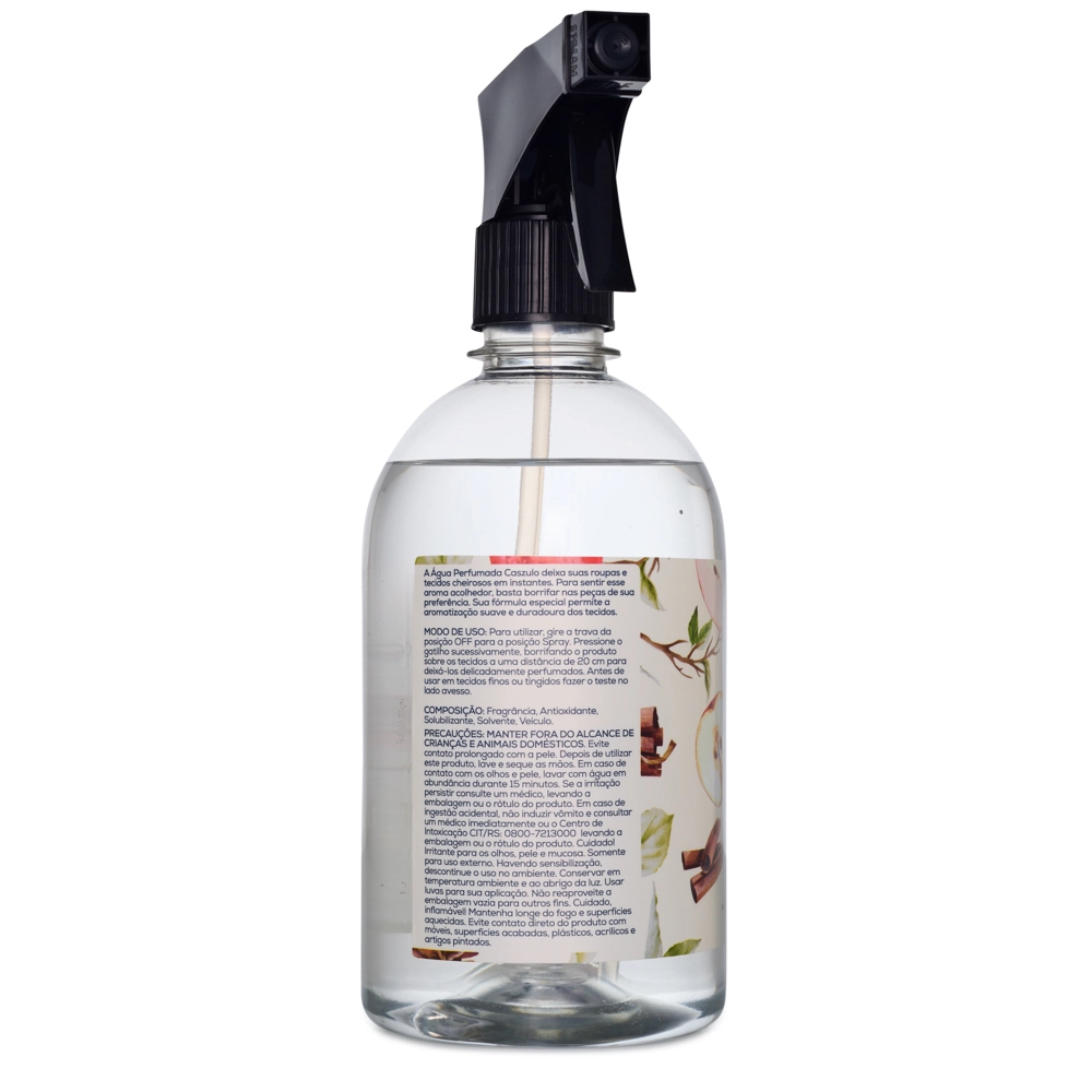 Água Perfumada Canela e Maça Caszulo - 500ml Lateral
