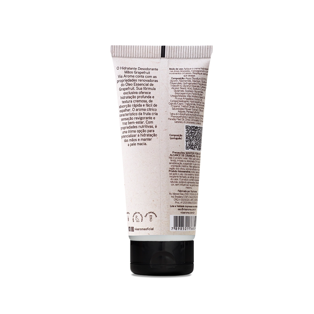 Hidratante Mãos Grapefruit Aromatherapy Via Aroma - 60g