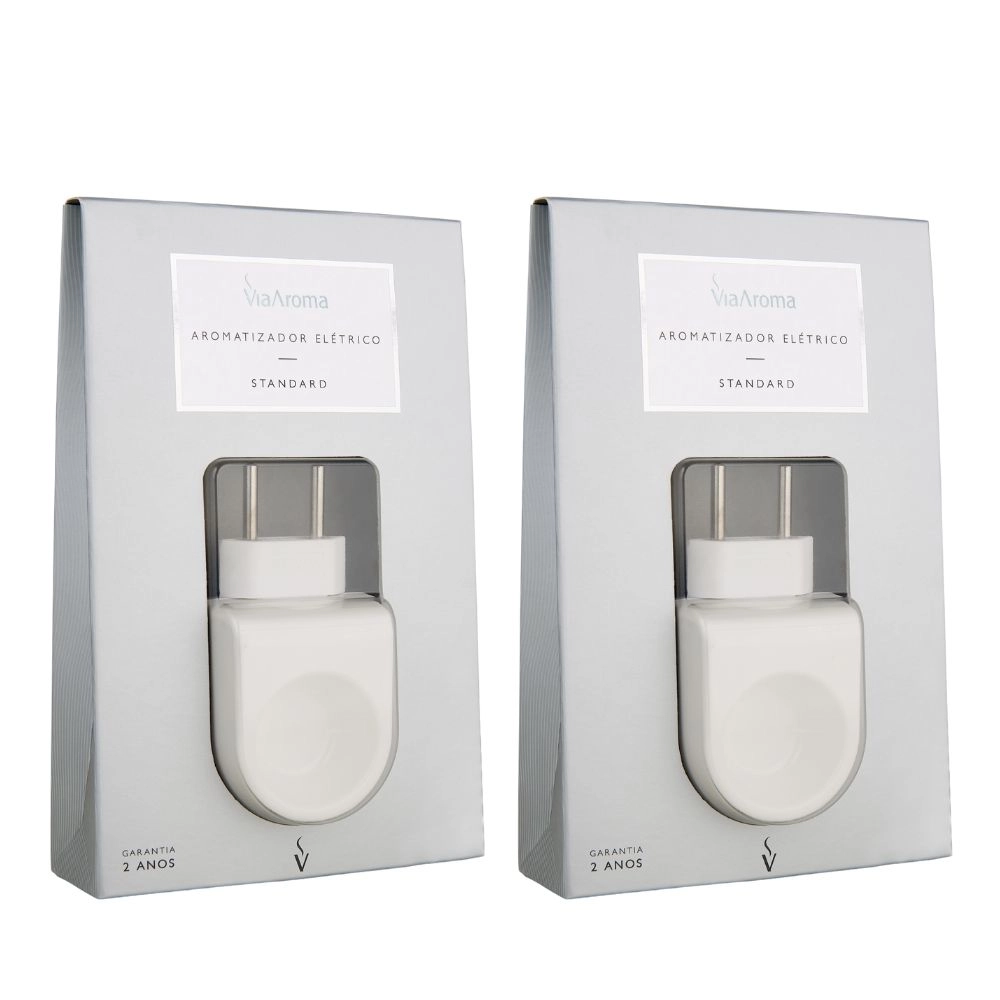  Kit 2 Aromatizadores Elétricos Standard - Via Aroma Embalagem 