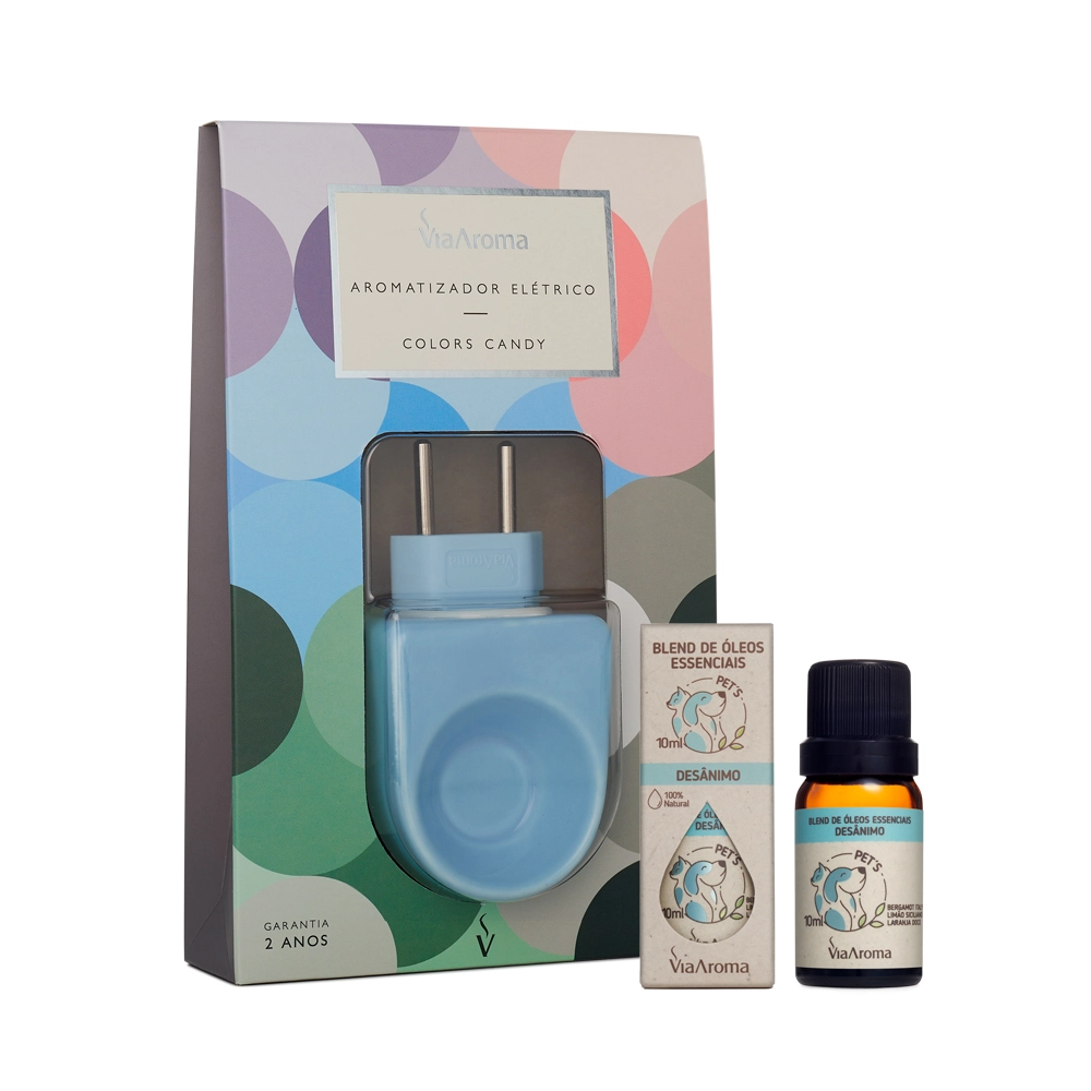 Kit Aromatizador Azul mais Blend Pets Desânimo - Via Aroma Kit Aromatizador Azul mais Blend Pets Desânimo - Via Aroma
