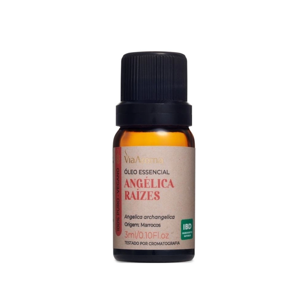 Óleo Essencial Angélica Raízes Via Aroma - 3ml Frente