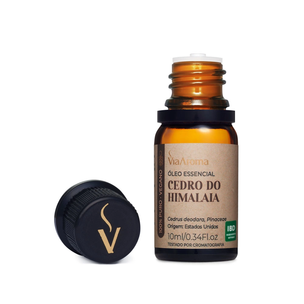 Óleo Essencial Cedro do Himalaia Via Aroma - 10 ml Sem tampa
