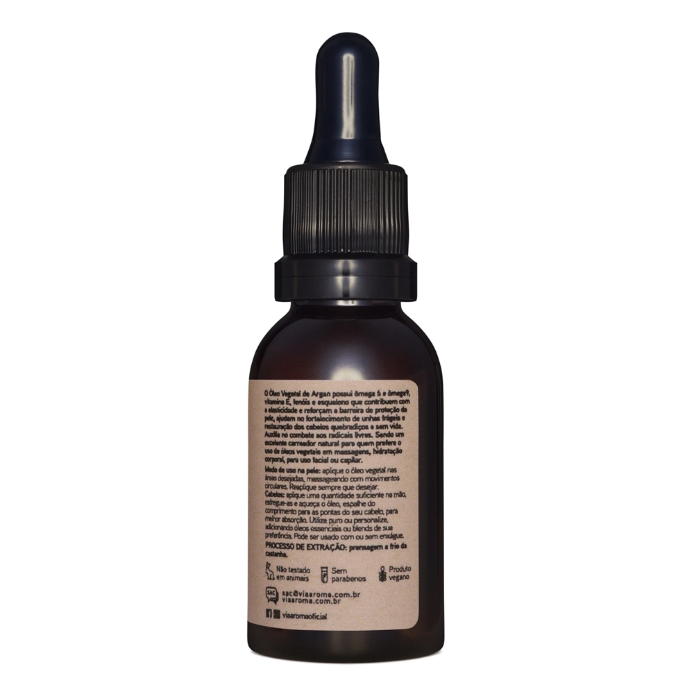 Óleo Vegetal de Argan Via Aroma - 30 ml Traseira 