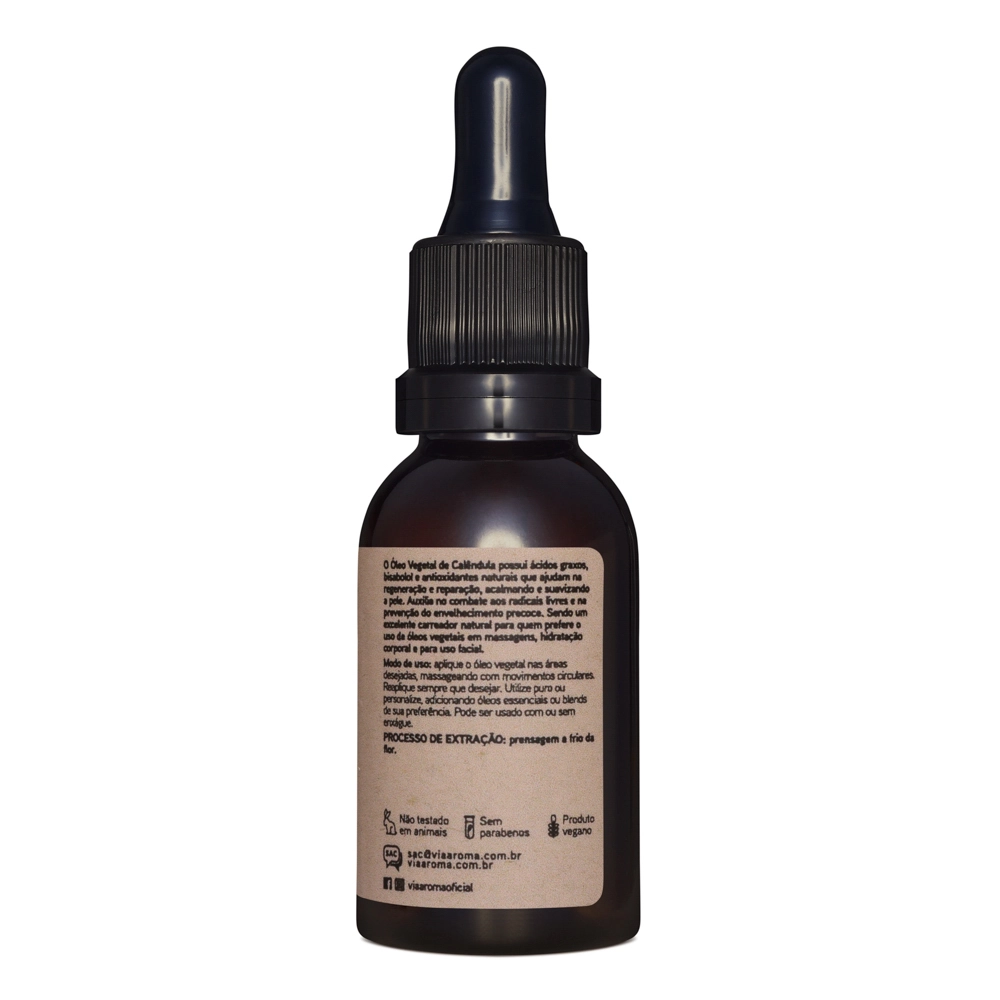 Óleo Vegetal de Calêndula Via Aroma - 30 ml Traseira