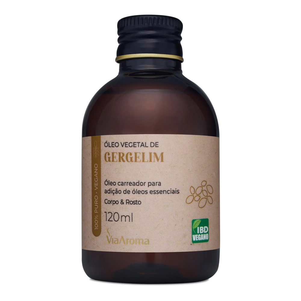 Óleo Vegetal de Gergelim Via Aroma - 120 ml Frente