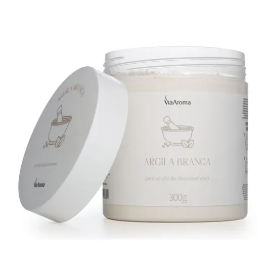 Argila Branca Via Aroma - 300g Produto Argila Branca Via Aroma - 300g