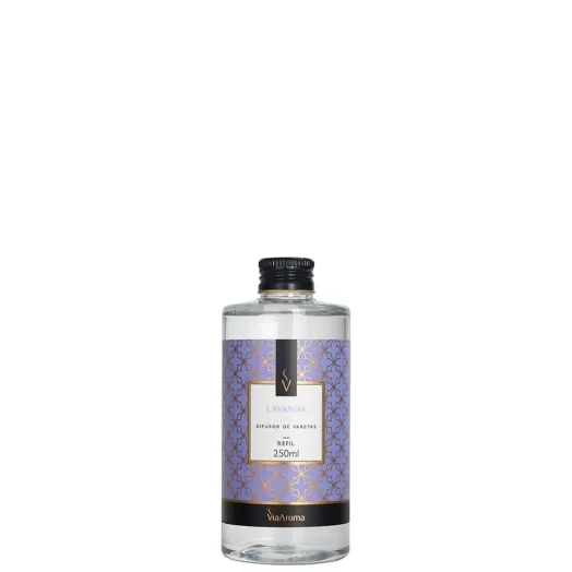 Refil Difusor de Varetas Lavanda Via Aroma - 250ml Produto Refil Difusor de Varetas Lavanda Via Aroma - 250ml