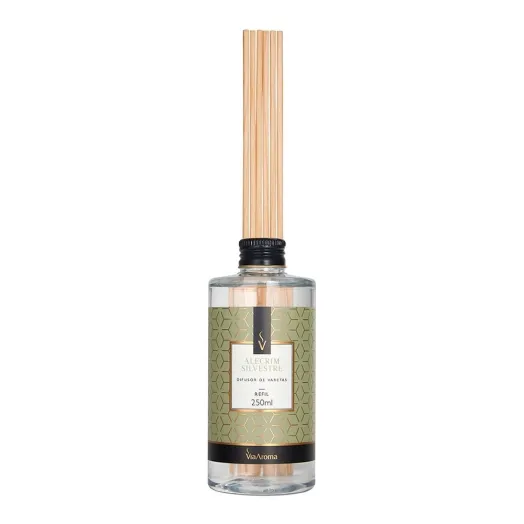 Refil Difusor de Varetas Alecrim Silvestre Via Aroma - 250ml Produto Refil Difusor de Varetas Alecrim Silvestre Via Aroma - 250ml