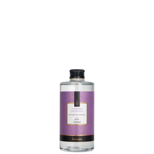Refil Difusor de Varetas Lavanda Francesa Via Aroma - 250ml Produto Refil Difusor de Varetas Lavanda Francesa Via Aroma - 250ml
