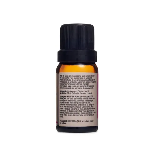 Óleo Essencial Capim Cidreira Via Aroma - 10ml Produto Óleo Essencial Capim Cidreira Via Aroma - 10ml