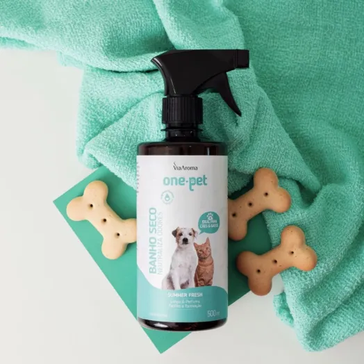 Banho a Seco One Pet Via Aroma - 500 ml Produto Banho a Seco One Pet Via Aroma - 500 ml