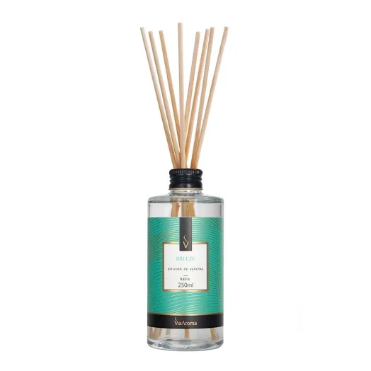 Refil Difusor de Varetas Breeze Via Aroma - 250ml Produto Refil Difusor de Varetas Breeze Via Aroma - 250ml