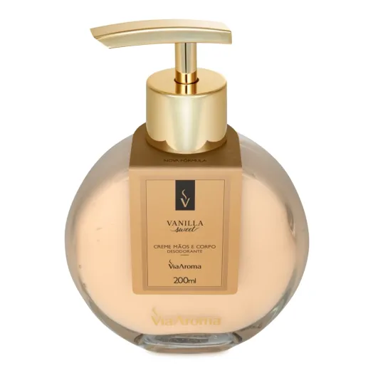Produto Creme Hidratante Desodorante Mãos e Corpo Vanilla Via Aroma - 200ml
