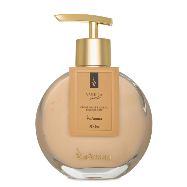 Creme Desodorante Mãos e Corpo Vanilla Via Aroma - 200ml Creme Desodorante Mãos e Corpo Vanilla Via Aroma - 200ml