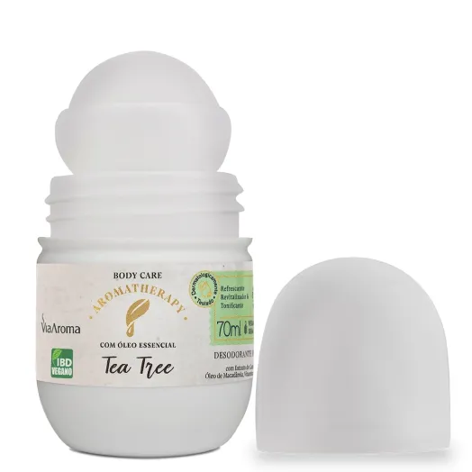 Desodorante Roll-On Tea Tree Aromatherapy Via Aroma – 70ml Produto Desodorante Roll-On Tea Tree Aromatherapy Via Aroma – 70ml
