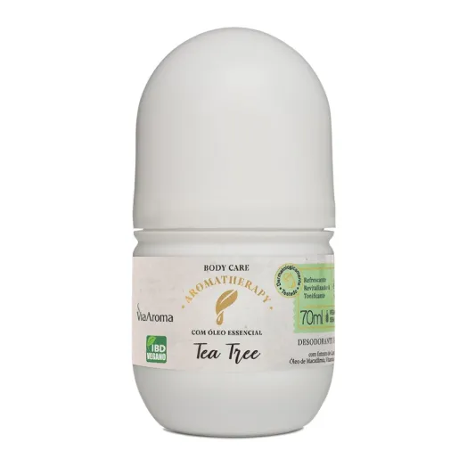 Desodorante Roll-On Tea Tree Aromatherapy Via Aroma – 70ml Produto Desodorante Roll-On Tea Tree Aromatherapy Via Aroma – 70ml