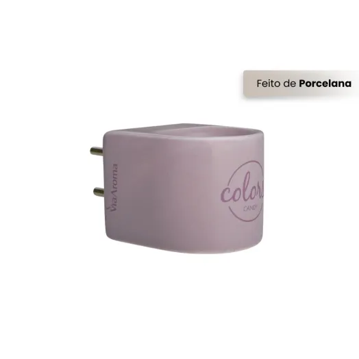 Difusor Aromatizador Elétrico Bivolt Colors Via Aroma - Lilás Produto Difusor Aromatizador Elétrico Bivolt Colors Via Aroma - Lilás