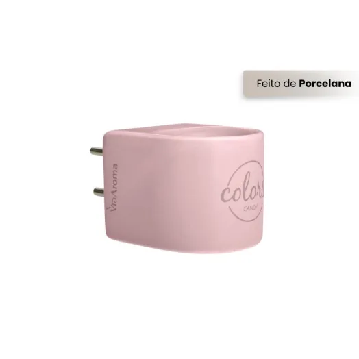 Difusor Aromatizador Elétrico Bivolt Colors Via Aroma - Rosa Produto Difusor Aromatizador Elétrico Bivolt Colors Via Aroma - Rosa