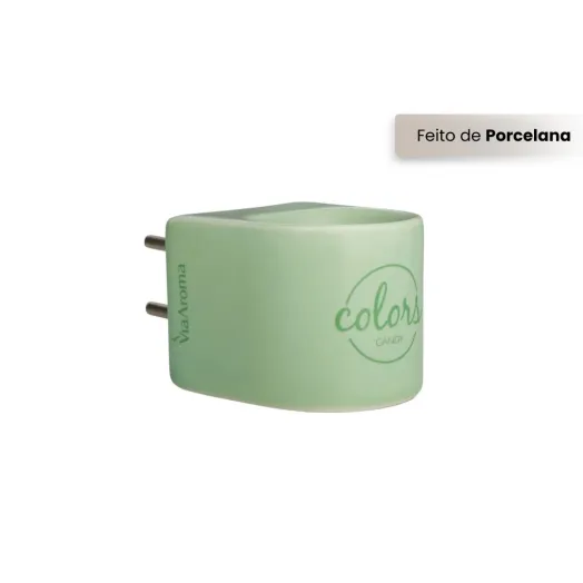 Difusor Aromatizador Elétrico Bivolt Colors Via Aroma - Verde Produto Difusor Aromatizador Elétrico Bivolt Colors Via Aroma - Verde