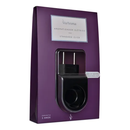 Produto Difusor Aromatizador Elétrico Bivolt Standard Click Black - Via Aroma